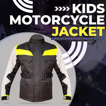 Biker Gear Pro Kids Motorcycle Jacket, Hi-Vis Textile Motorcycle Jacket for Boys, CE Armoured Boys Biker Jackets, Protective Gear Waterproof Jacket for Kids