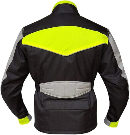 Biker Gear Pro Kids Motorcycle Jacket, Hi-Vis Textile Motorcycle Jacket for Boys, CE Armoured Boys Biker Jackets, Protective Gear Waterproof Jacket for Kids