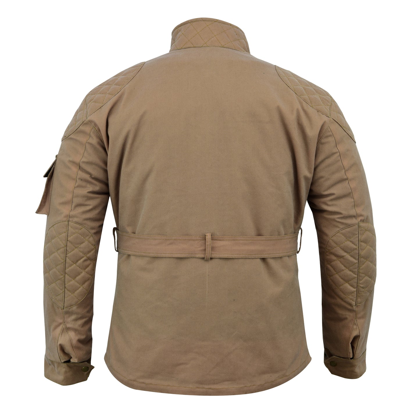 Biker Gear Pro Classic Men's Wax Cotton Waxed Motorcycle Jacket, Motorbike Top Waterproof - Tan