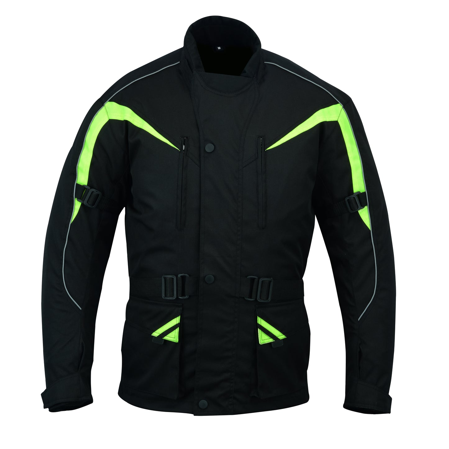 Biker Gear Pro Arc 10000 Cordura Fabric Waterproof Jacket Men's, Motorbike Jackets for Men with CE Protective Armours, Hi-Vis Lightweight Waterproof Jacket Men's Motorcycle Armour Jacket