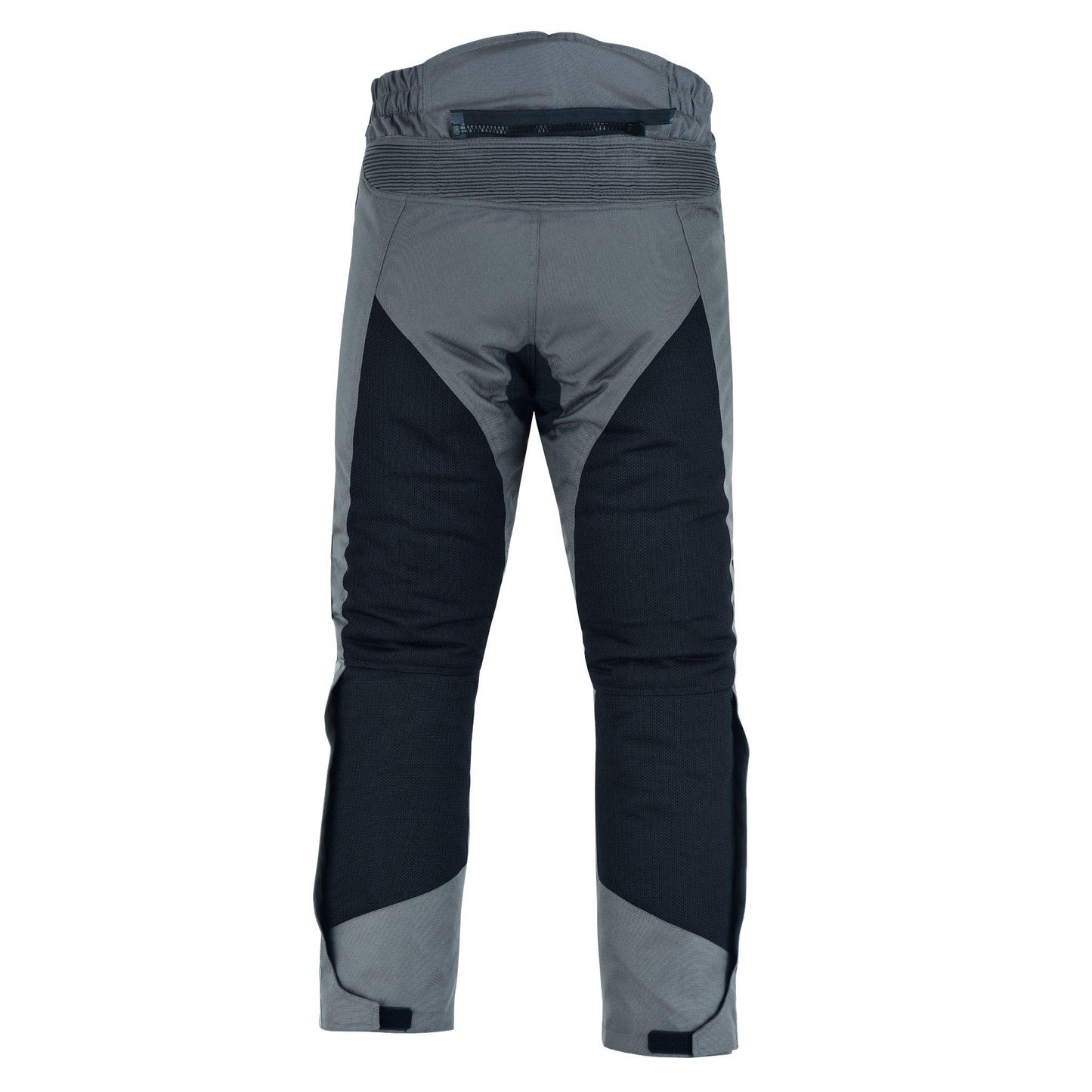 Biker Gear Pro Air Mesh Motorcycle Trousers for men With Removable Lining & CE Armours, Breathable Waterproof Trousers for Men - Black & Grey