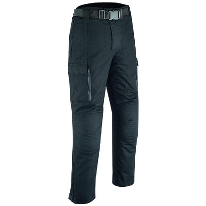 Biker Gear Pro Waxed Cotton Motorcycle Trousers for Men with Removable Lining and CE Armours, Waterproof Trousers Men