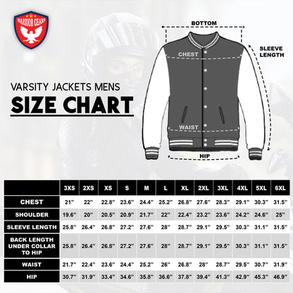 Biker Gear Pro Classic Hybrid Varsity Jacket University Letterman Bomber Jacket, Pure Wool & Original Cowhide Leather Jacket, Grey Wool Body & White Leather Sleeves